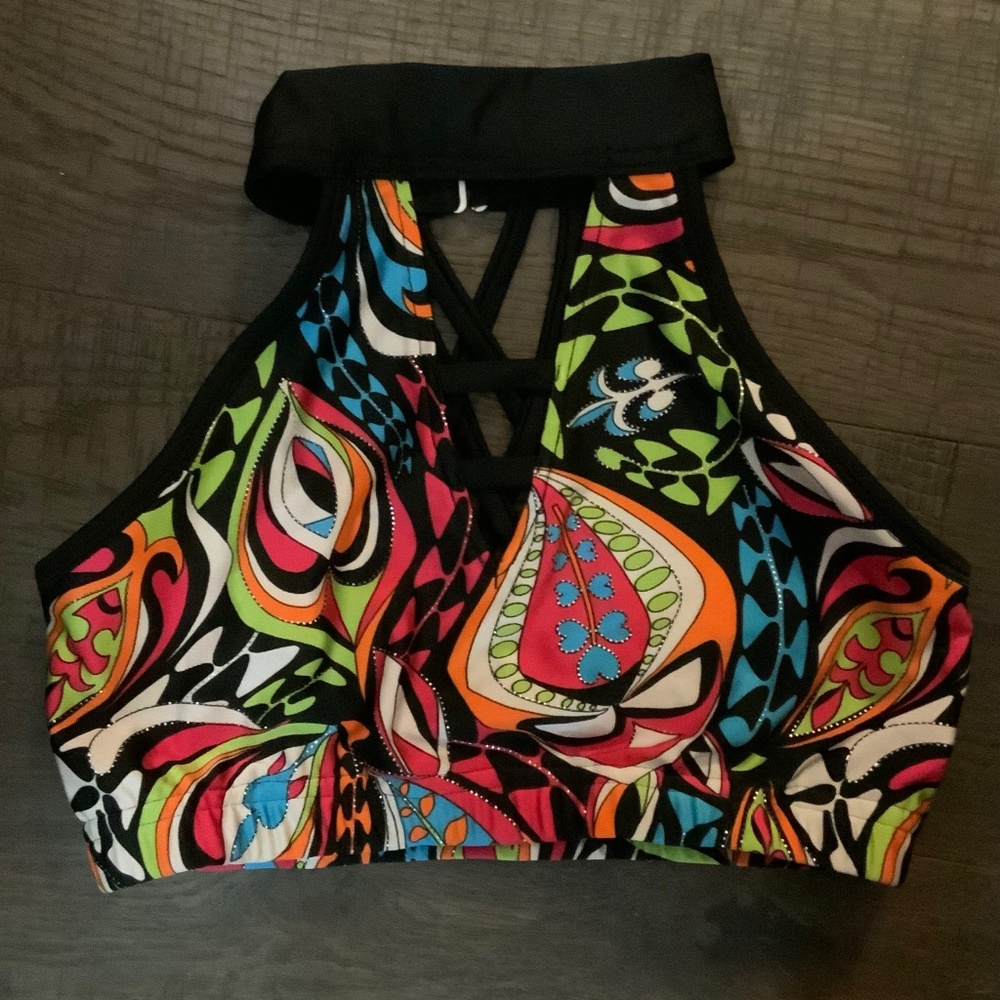 $5 Natalie Multi Color Dance Bra Size L